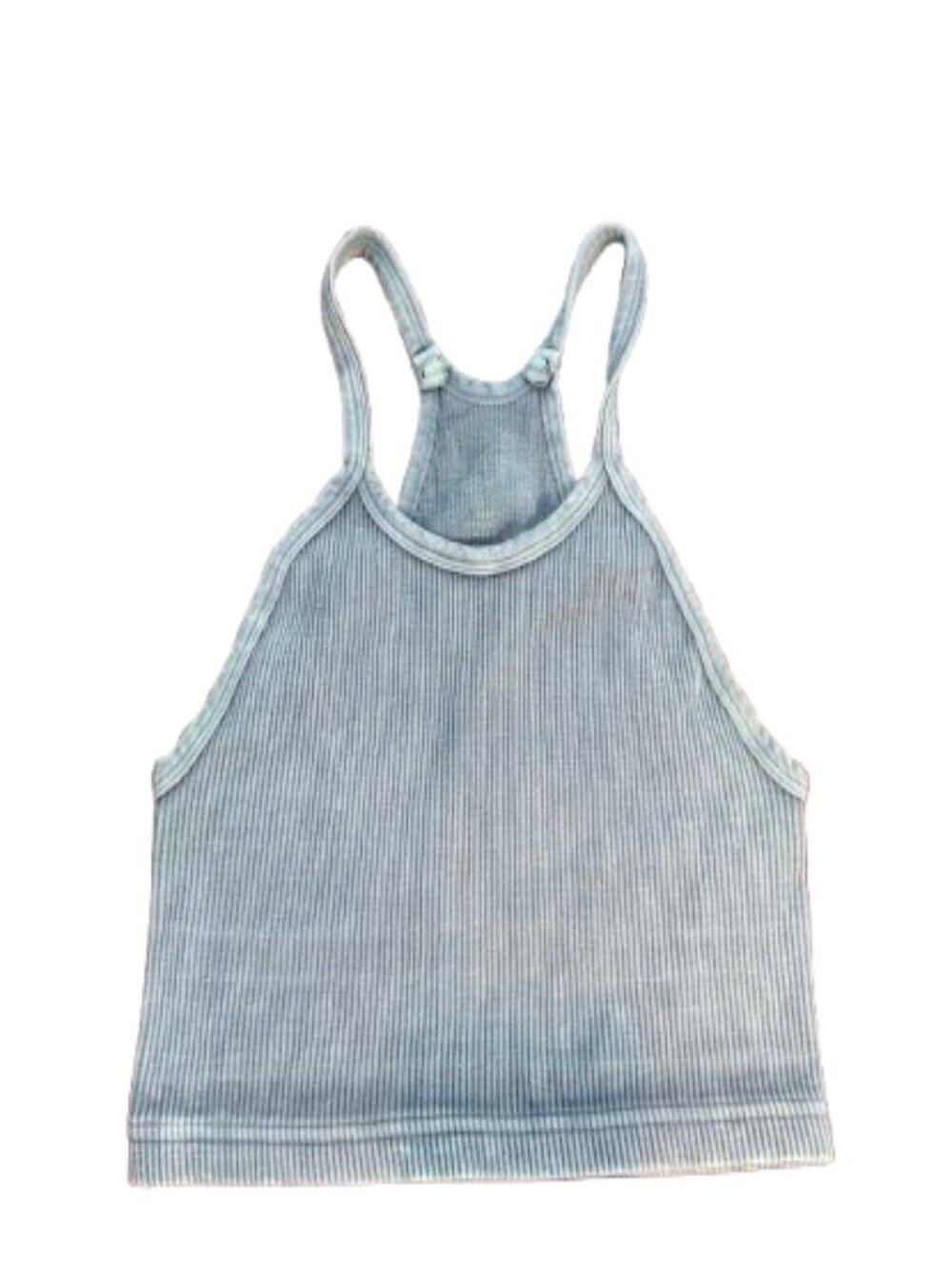 Intimately Free People Lilac Ribbed Seamless Halter Crop Top Bralette Size Small